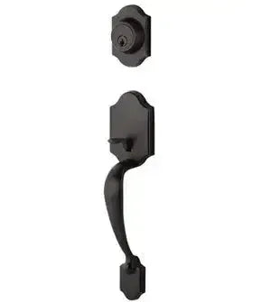 Yale Expressions Everly Single Cylinder Exterior Entry Set, Weiser keyway — Bronce Aceitado