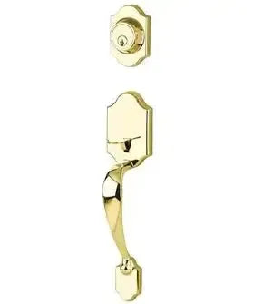 Yale Expressions Everly Single Cylinder Exterior Entry Set, Weiser keyway — Latón Pulido