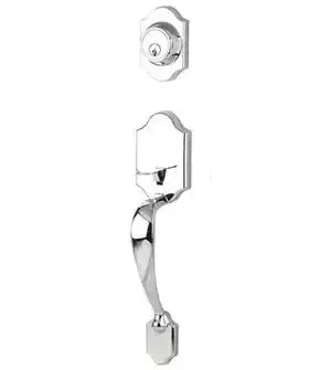 Yale Expressions Everly Single Cylinder Exterior Entry Set, Weiser keyway — Cromo Pulido