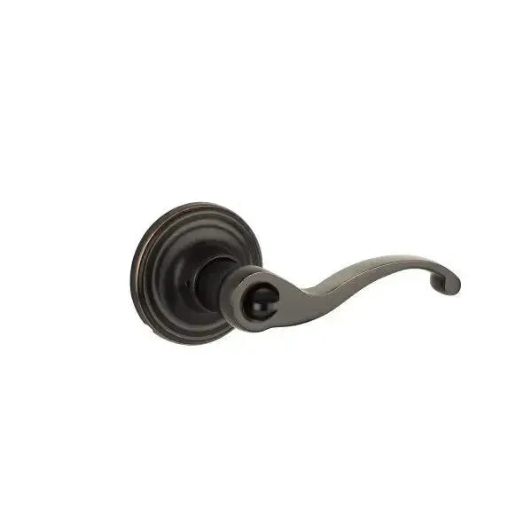 Yale Expressions Maguire rosette with Keyed Farmington lever, Weiser keyway — Bronce Aceitado