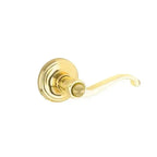 Yale Expressions Maguire rosette with Keyed Farmington lever, Weiser keyway — Latón Pulido