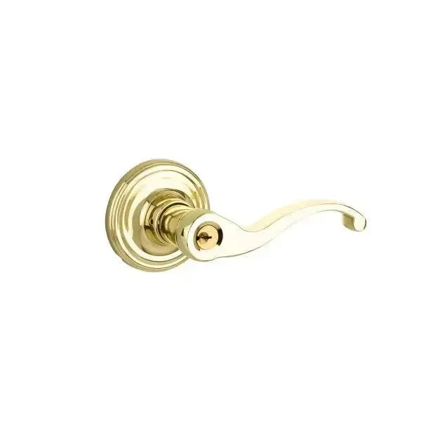 Yale Expressions Maguire rosette with Keyed Farmington lever — Latón Pulido