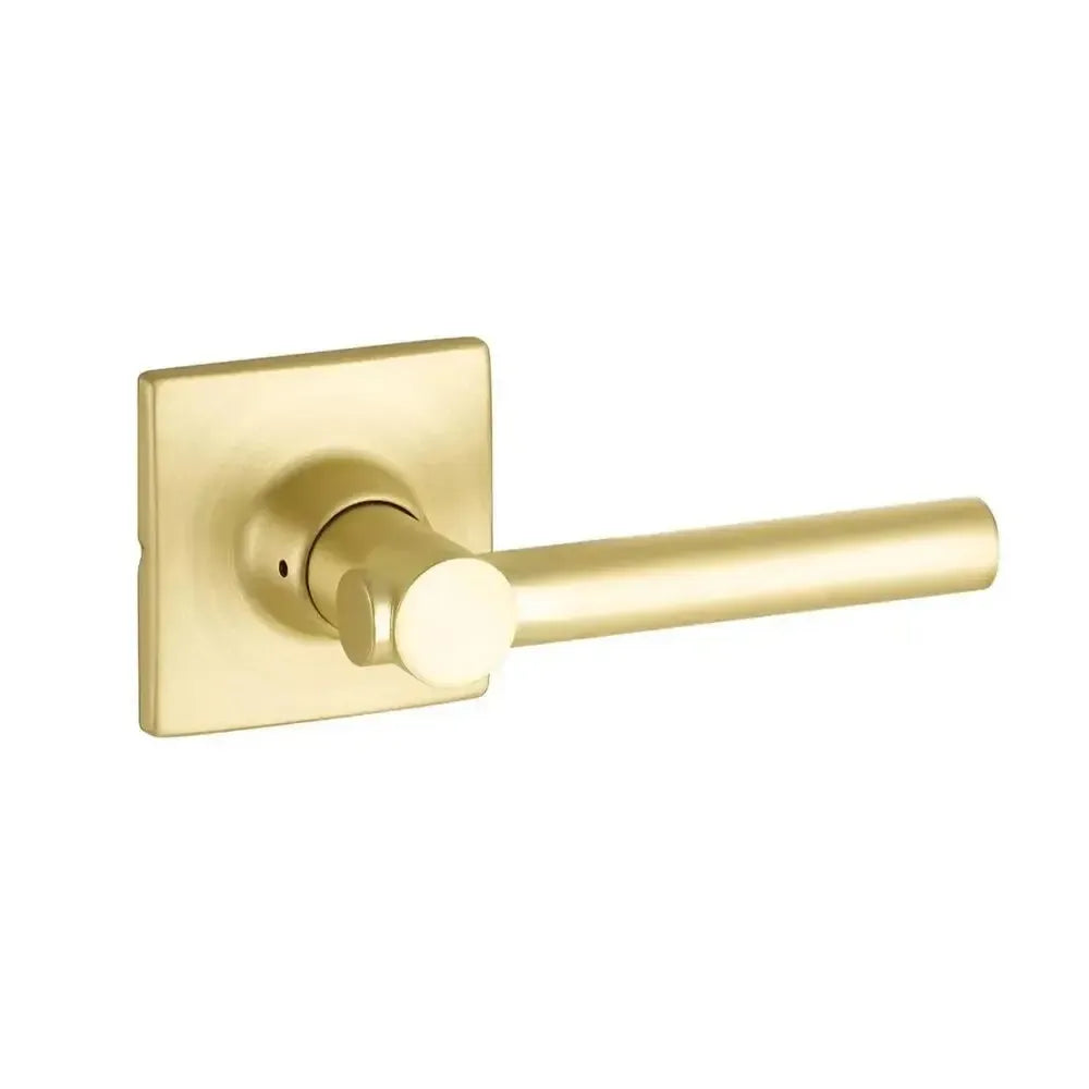 Yale Expressions Marcel rosette with Keyed Holden lever, Kwikset keyway — Latón Satinado