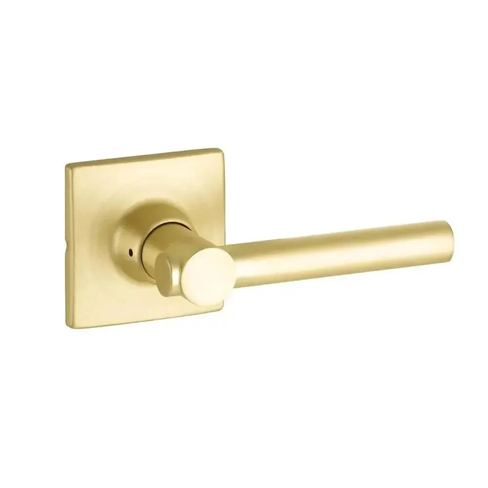 Yale Expressions Marcel rosette with Keyed Holden lever, Weiser keyway — Latón Satinado