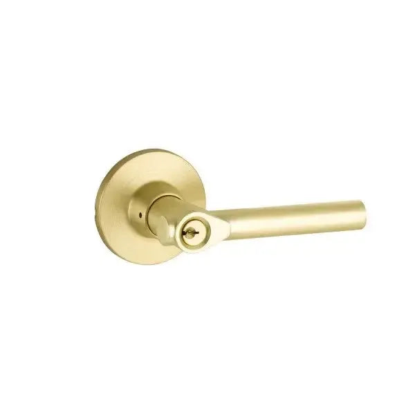 Yale Expressions Owen rosette with Keyed Holden lever — Latón Satinado