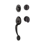 Yale Expressions Maguire Single Cylinder Entry Set Auburn knob, Weiser keyway — Bronce Aceitado