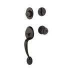 Yale Expressions Maguire Single Cylinder Entry Set Lewiston knob, Weiser keyway — Bronce Aceitado