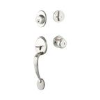 Yale Expressions Maguire Single Cylinder Entry Set Lewiston knob, Weiser keyway — Níquel Satinado