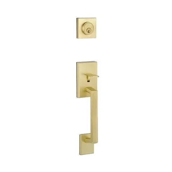 Yale Expressions Marcel Single Cylinder Exterior Trim — Latón Satinado