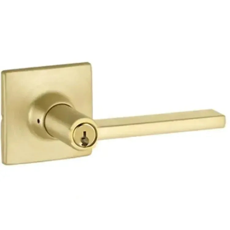 Yale Expressions Marcel rosette with Keyed Nils lever — Latón Satinado