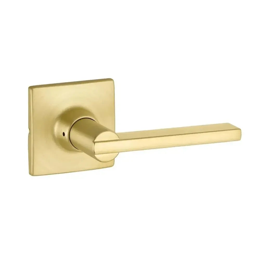 Yale Expressions Marcel rosette with Keyed Nils lever, Kwikset keyway — Latón Satinado