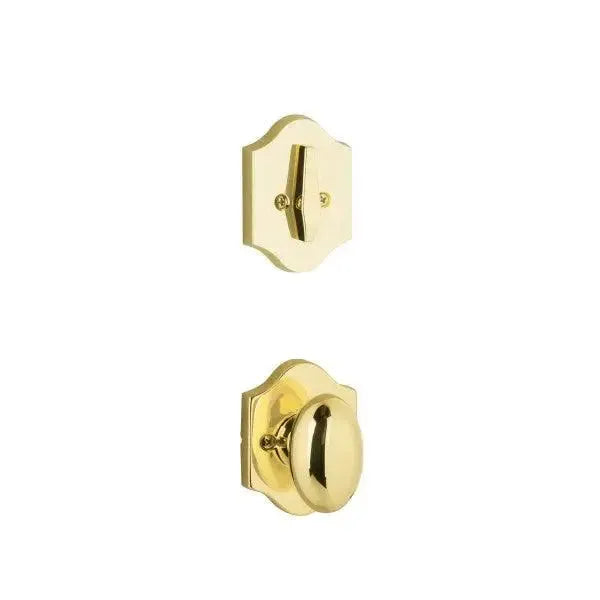 Yale Expressions Interior Trim Pack for Yale Everly Entryset with Auburn knob — Latón Pulido