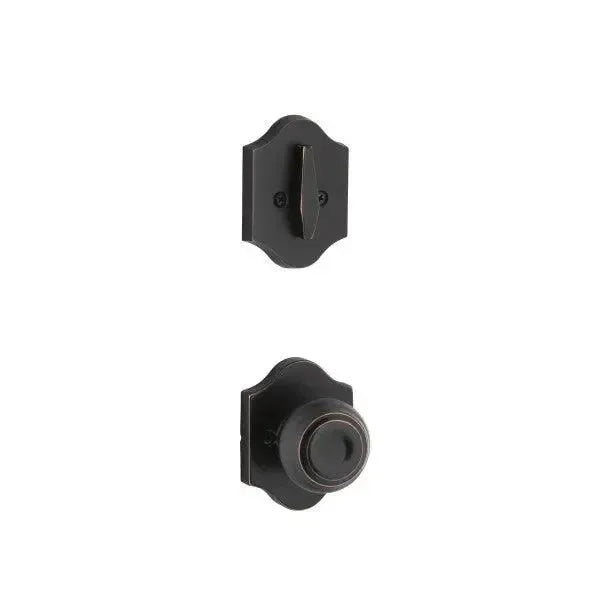 Yale Expressions Interior Trim Pack for Yale Everly Entryset with Lewiston knob — Bronce Aceitado