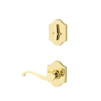Yale Expressions Interior Trim Pack for Yale Everly Entryset with Farmington lever Right Handed — Latón Pulido