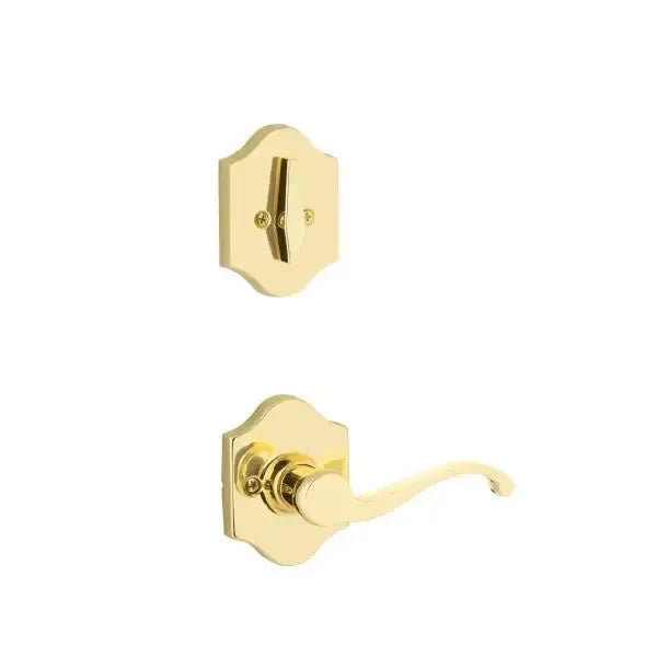 Yale Expressions Interior Trim Pack for Yale Everly Entryset with Farmington lever Right Handed — Latón Pulido