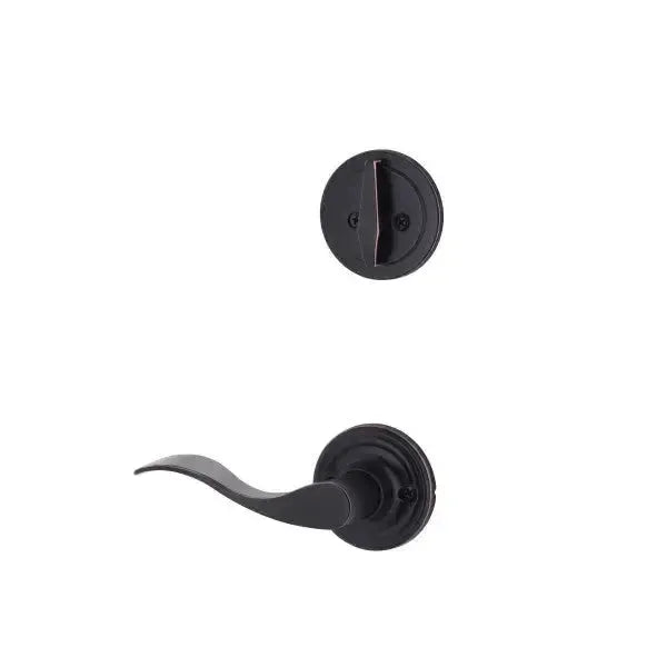 Yale Expressions Interior Trim Pack for Yale Maguire Entryset with Brunswick lever Right Handed — Bronce Aceitado