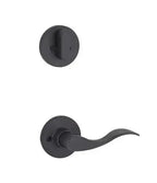 Yale Expressions Interior Trim Pack for Yale Owen Entryset with Brunswick lever Left Handed — Negro Mate