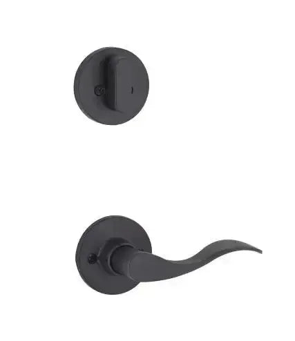 Yale Expressions Interior Trim Pack for Yale Owen Entryset with Brunswick lever Right Handed — Negro Mate