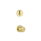 Yale Expressions Interior Trim Pack for Yale Owen Entryset with Dylan knob — Latón Satinado