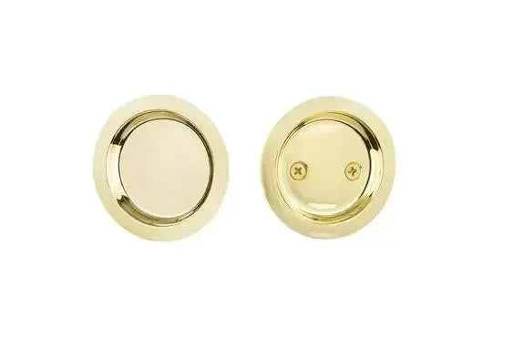 Yale Expressions Round Privacy Tubular Pocket Door Lock — Latón Pulido