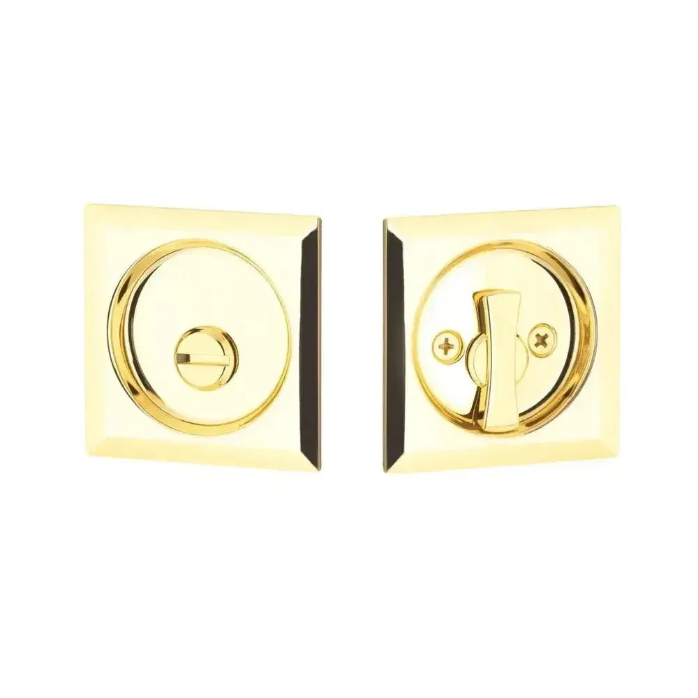 Yale Expressions Square Privacy Tubular Pocket Door Lock — Latón Pulido