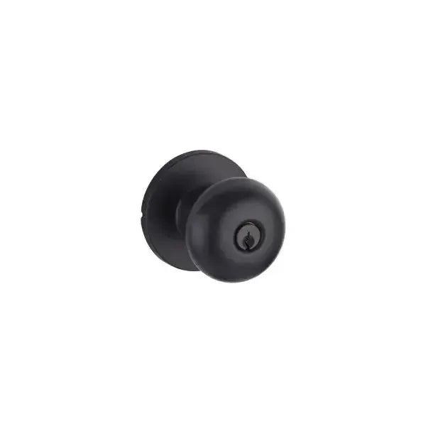 Yale Expressions Owen rosette with Keyed Walker knob, Weiser keyway — Negro Mate