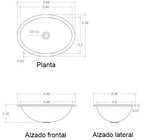 Laso Lavabo Cobre Ovalado especificaciones