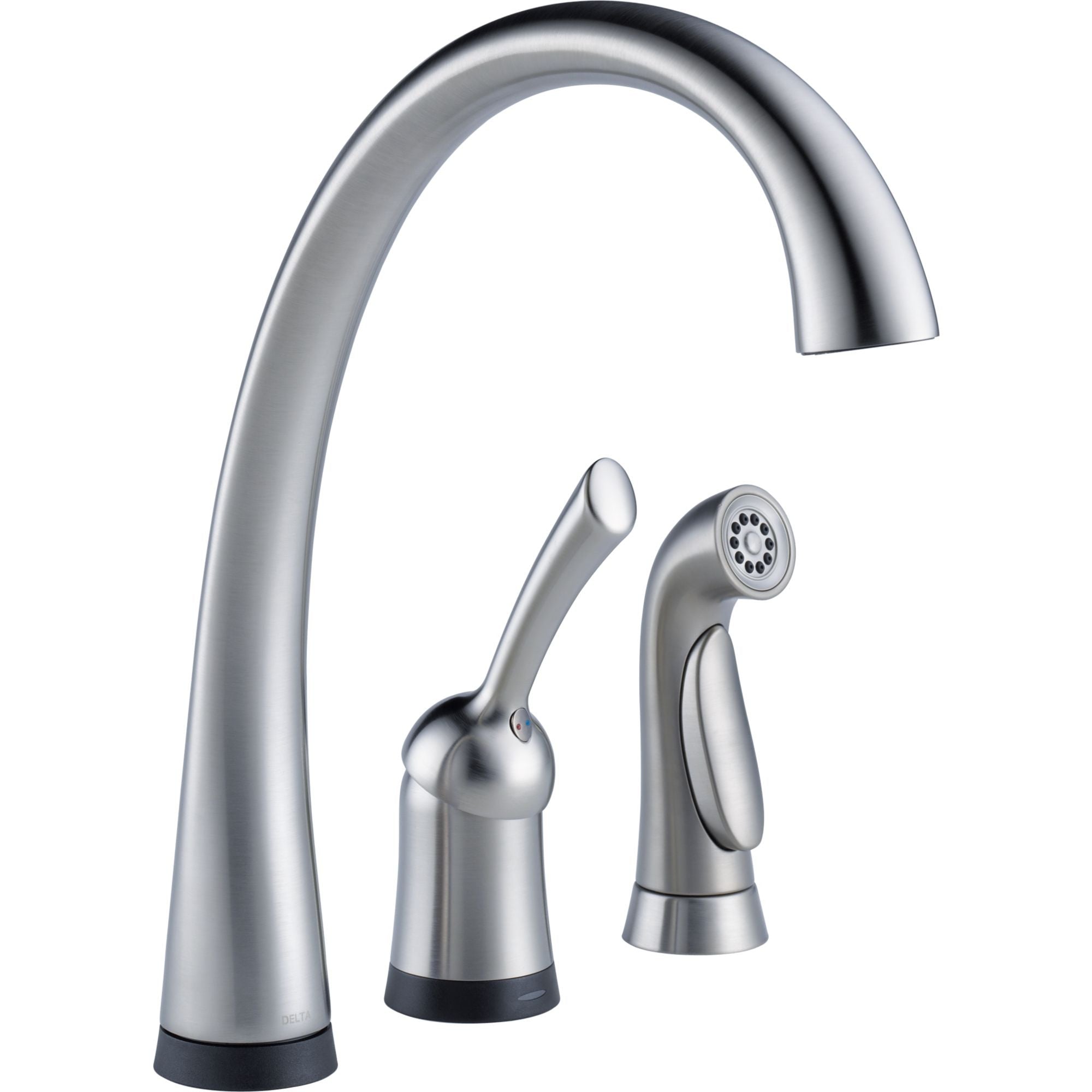Delta Pilar® Llave de una manija para cocina con rociador y tecnología Touch2O