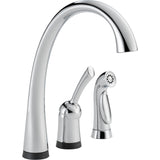 Delta Pilar® Llave de una manija para cocina con rociador y tecnología Touch2O