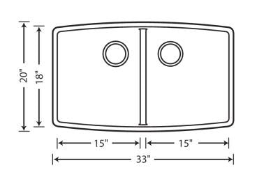 BLANCO PERFORMA™ Equal Double Bowl