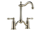 TRESA TWO HANDLE BRIDGE BAR/PREP FAUCET BRILLIANCE POLISHED NICKEL