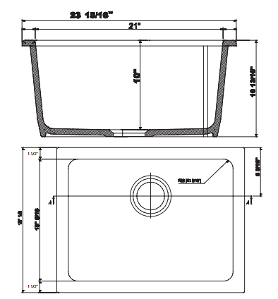 Allia Fireclay Single Bowl Undermount Kitchen Or Laundry Sink