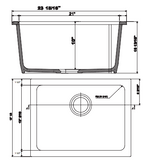 Allia Fireclay Single Bowl Undermount Kitchen Or Laundry Sink