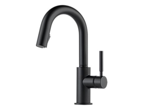 SOLNA SINGLE HANDLE PULL-DOWN BAR/PREP FAUCET MATTE BLACK 