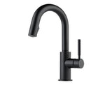 SOLNA SINGLE HANDLE PULL-DOWN BAR/PREP FAUCET MATTE BLACK 