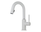 SOLNA SINGLE HANDLE PULL-DOWN BAR/PREP FAUCET MATTE WHITE
