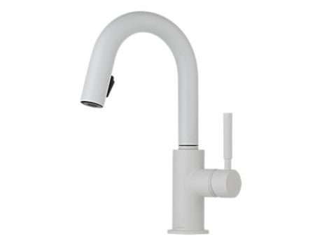 SOLNA SINGLE HANDLE PULL-DOWN BAR/PREP FAUCET MATTE WHITE