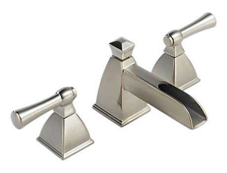 BRIZO VESI CHANNEL TWO HANDLE WIDESPREAD LAVATORY FAUCET BRILLIANCE BRUSHED NICKEL