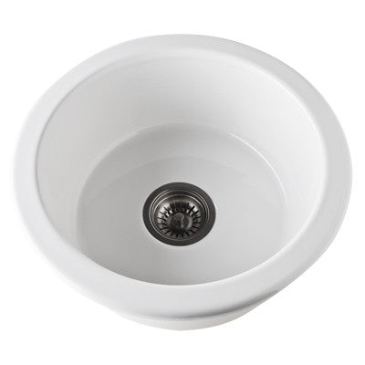 Allia Fireclay Round Single Bowl Bar/Food Prep Sink