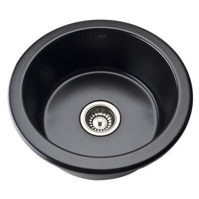 Allia Fireclay Round Single Bowl Bar/Food Prep Sink