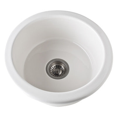 Allia Fireclay Round Single Bowl Bar/Food Prep Sink