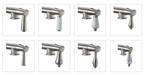 California Faucets |Davoli Llenadora de ollas -Soporte de pared con manija doble -Tradicional|