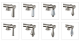 California Faucets |Davoli Llenadora de ollas -Soporte de pared con manija doble -Tradicional|