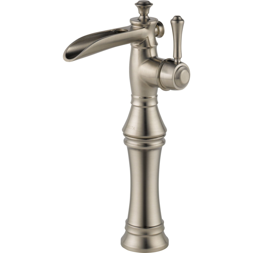 Delta Cassidy™ Llave Cassidy de un orificio y una manija con tubo de salida de canaleta y elevador