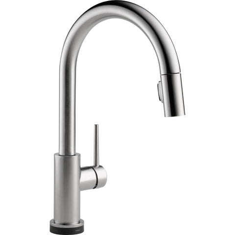Delta Trinsic® Llave deslizable de una manija para cocina con tecnología Touch2O®
