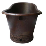Iliana Bañera De Cobre Con Base Decorativa