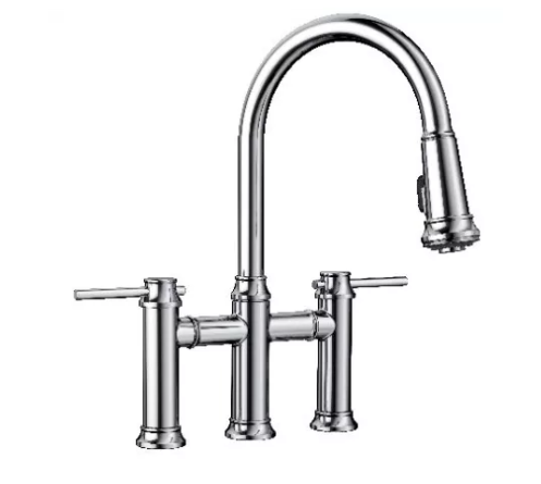 Blanco Empressa Grifo de Cocina Tipo Puente