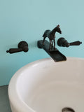 Dark Bronze Waterfall Horse Faucet