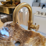 deck mount single hole faucet for vessel sinks