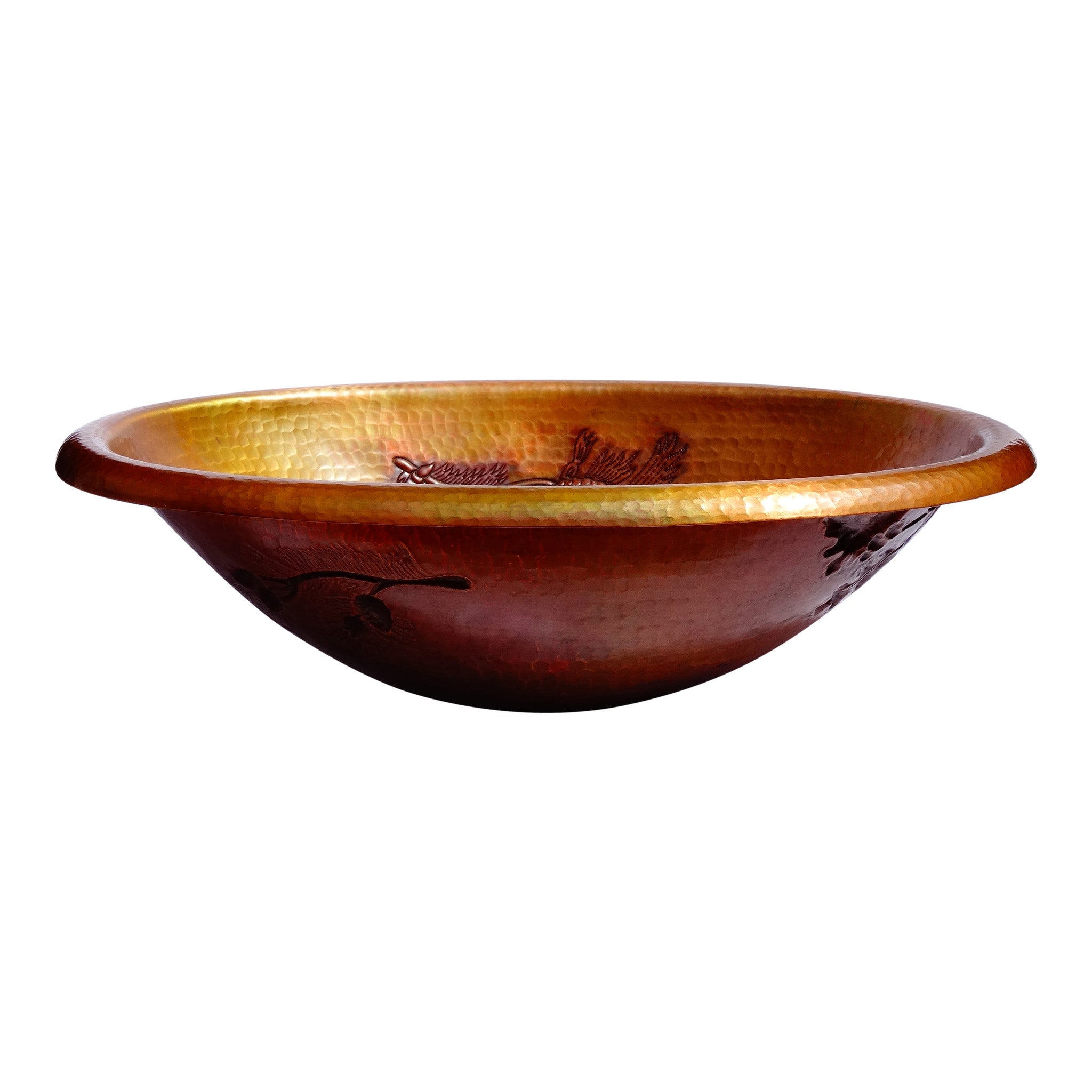 Lavabo cobre ovalado